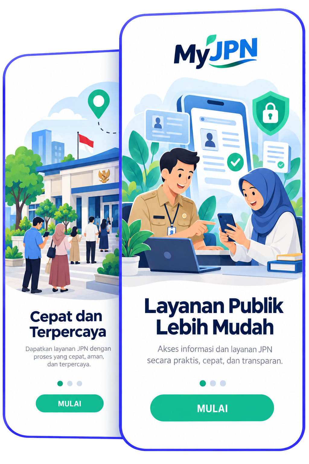 Ilustrasi layanan digital MyJPN